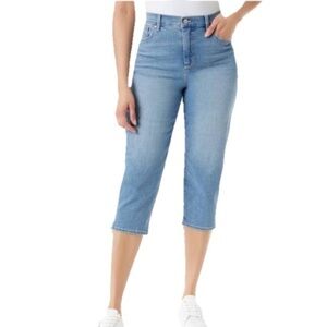 NWT Gloria Vanderbilt Capri Jeans Amanda Slimming Panel Stretch Plus 24W $50 New